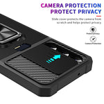 Custodia per telefono scorrevole Camshield con supporto per anello e slot per schede, For Samsung Galaxy S23 5G, For Samsung Galaxy S23+ 5G, For Samsung Galaxy S23 Ultra 5G