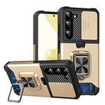 Custodia per telefono scorrevole Camshield con supporto per anello e slot per schede, For Samsung Galaxy S23 5G, For Samsung Galaxy S23+ 5G, For Samsung Galaxy S23 Ultra 5G