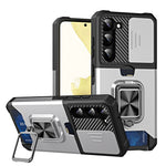 Custodia per telefono scorrevole Camshield con supporto per anello e slot per schede, For Samsung Galaxy S23 5G, For Samsung Galaxy S23+ 5G, For Samsung Galaxy S23 Ultra 5G