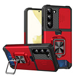 Custodia per telefono scorrevole Camshield con supporto per anello e slot per schede, For Samsung Galaxy S23 5G, For Samsung Galaxy S23+ 5G, For Samsung Galaxy S23 Ultra 5G
