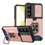Custodia per telefono scorrevole Camshield con supporto per anello e slot per schede, For Samsung Galaxy S23 5G, For Samsung Galaxy S23+ 5G, For Samsung Galaxy S23 Ultra 5G