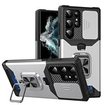 Custodia per telefono scorrevole Camshield con supporto per anello e slot per schede, For Samsung Galaxy S23 5G, For Samsung Galaxy S23+ 5G, For Samsung Galaxy S23 Ultra 5G