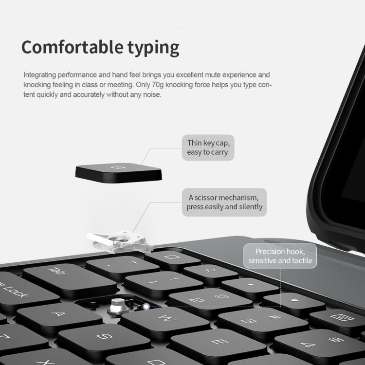 Custodia per tastiera combinata paraurti Nillkin, For iPad Pro 12.9 2020 / 2021, For Samsung Galaxy Tab S8+/S8+ 5G/S7+/S7 FE