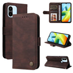 Custodia per telefono in pelle con bottone in metallo con albero della vita Skin Feel, For Xiaomi Redmi A1+, For Xiaomi Redmi 11 Prime 4G, For Xiaomi Redmi Note 12 China, For Xiaomi Redmi Note 12 Pro 5G China