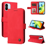 Custodia per telefono in pelle con bottone in metallo con albero della vita Skin Feel, For Xiaomi Redmi A1+, For Xiaomi Redmi 11 Prime 4G, For Xiaomi Redmi Note 12 China, For Xiaomi Redmi Note 12 Pro 5G China