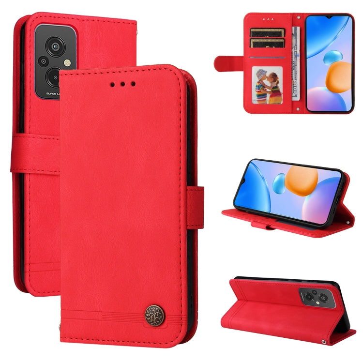 Custodia per telefono in pelle con bottone in metallo con albero della vita Skin Feel, For Xiaomi Redmi A1+, For Xiaomi Redmi 11 Prime 4G, For Xiaomi Redmi Note 12 China, For Xiaomi Redmi Note 12 Pro 5G China
