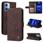 Custodia per telefono in pelle con bottone in metallo con albero della vita Skin Feel, For Xiaomi Redmi A1+, For Xiaomi Redmi 11 Prime 4G, For Xiaomi Redmi Note 12 China, For Xiaomi Redmi Note 12 Pro 5G China