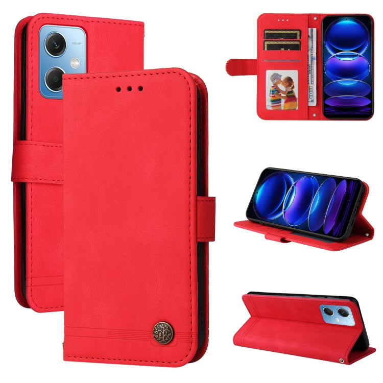 Custodia per telefono in pelle con bottone in metallo con albero della vita Skin Feel, For Xiaomi Redmi A1+, For Xiaomi Redmi 11 Prime 4G, For Xiaomi Redmi Note 12 China, For Xiaomi Redmi Note 12 Pro 5G China