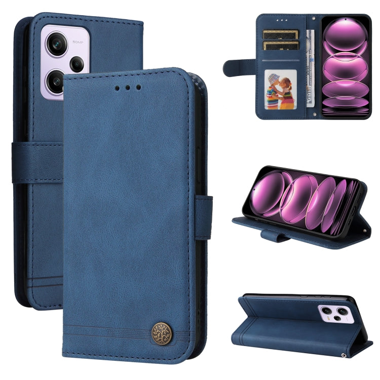 Custodia per telefono in pelle con bottone in metallo con albero della vita Skin Feel, For Xiaomi Redmi Note 12 Pro+ China