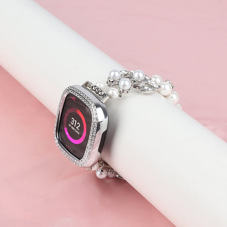 Cinturino per orologio con cinturino in perle, For Fitbit Versa 3 / Sense