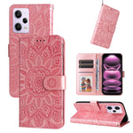 Custodia per telefono in pelle di girasole goffrata, For Xiaomi Redmi A1+, For Xiaomi Redmi 11 Prime 4G, For Xiaomi Redmi Note 12 China, For Xiaomi Redmi Note 12 Pro 5G China