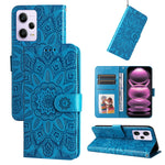 Custodia per telefono in pelle di girasole goffrata, For Xiaomi Redmi Note 12 Pro+ China