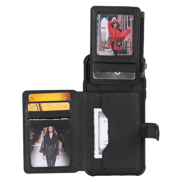 Custodia portafoglio con cerniera e slot carte