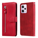 Custodia per telefono in pelle con cerniera in vitello, For Xiaomi Redmi Note 12 Pro+ China