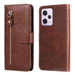 Custodia per telefono in pelle con cerniera in vitello, For Xiaomi Redmi Note 12 Pro+ China