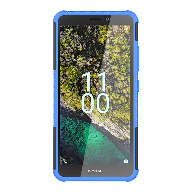 Gomma Texture TPU + Custodia per telefono PC con supporto, For Nokia C100, For Nokia C200, For Nokia G100