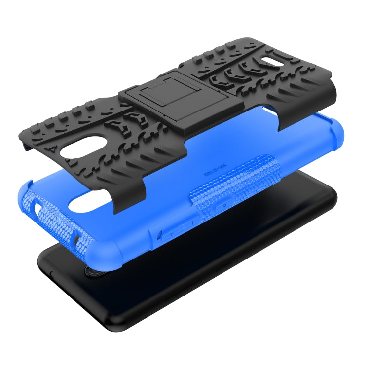 Gomma Texture TPU + Custodia per telefono PC con supporto, For Nokia C100, For Nokia C200, For Nokia G100