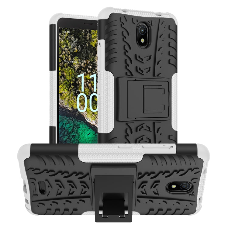 Gomma Texture TPU + Custodia per telefono PC con supporto, For Nokia C100, For Nokia C200, For Nokia G100