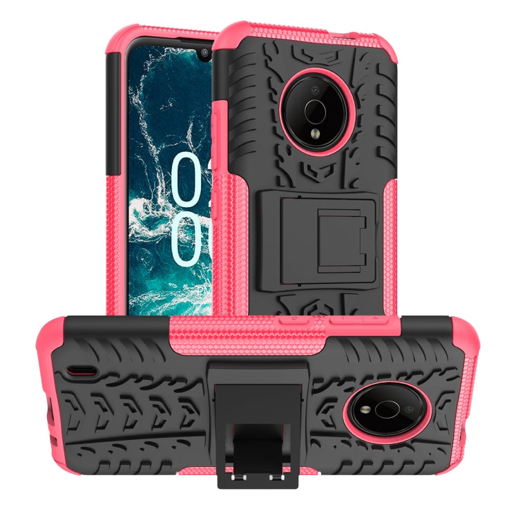 Gomma Texture TPU + Custodia per telefono PC con supporto, For Nokia C100, For Nokia C200, For Nokia G100
