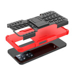 Gomma Texture TPU + Custodia per telefono PC con supporto, For OPPO A57 4G