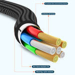 ADC-008 66W USB a USB-C/Type-C + 8 Pin + Micro USB 3 in 1 Cavo dati di ricarica rapida completamente compatibile, 1.2m, 2m