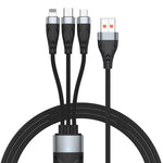 ADC-008 66W USB a USB-C/Type-C + 8 Pin + Micro USB 3 in 1 Cavo dati di ricarica rapida completamente compatibile, 1.2m, 2m