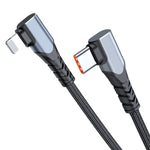 ADC-009 Cavo dati a doppio gomito da USB-C/tipo-C a 8 pin da 20 W, 0.4m, 1m, 2m