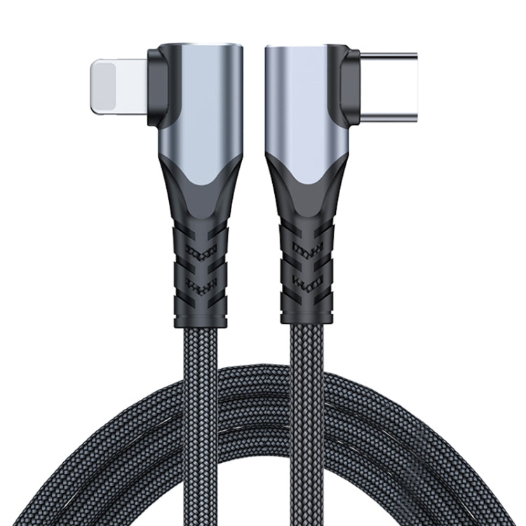ADC-009 Cavo dati a doppio gomito da USB-C/tipo-C a 8 pin da 20 W, 0.4m, 1m, 2m