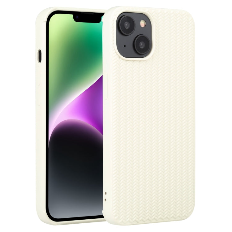 Custodia per telefono in silicone con trama intrecciata, For iPhone 14, For iPhone 14 Plus