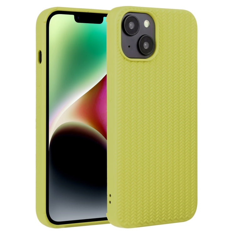 Custodia per telefono in silicone con trama intrecciata, For iPhone 14, For iPhone 14 Plus