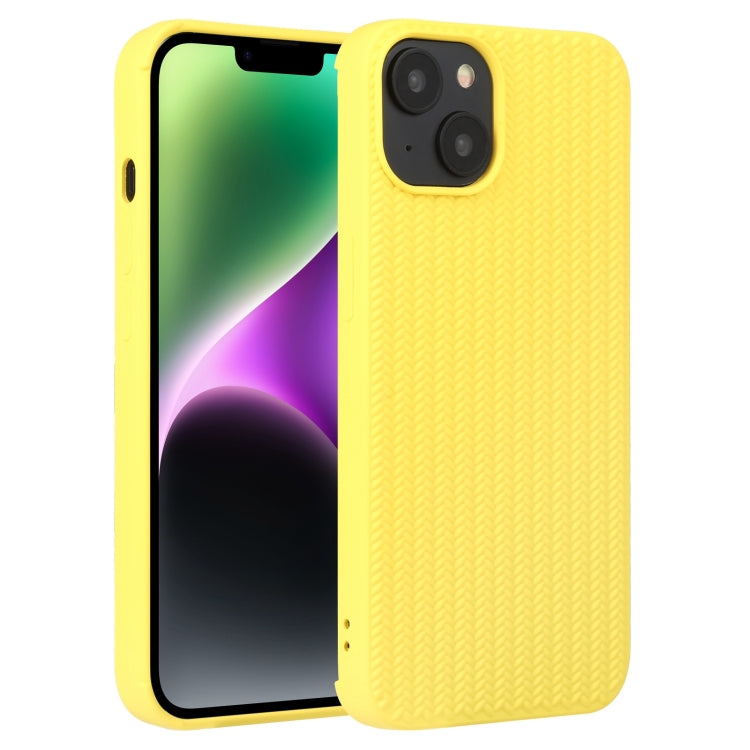 Custodia per telefono in silicone con trama intrecciata, For iPhone 14, For iPhone 14 Plus