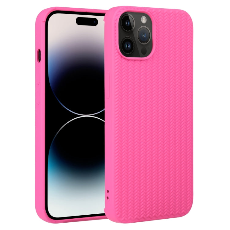 Custodia per telefono in silicone con trama intrecciata, For iPhone 14 Pro, For iPhone 14 Pro Max