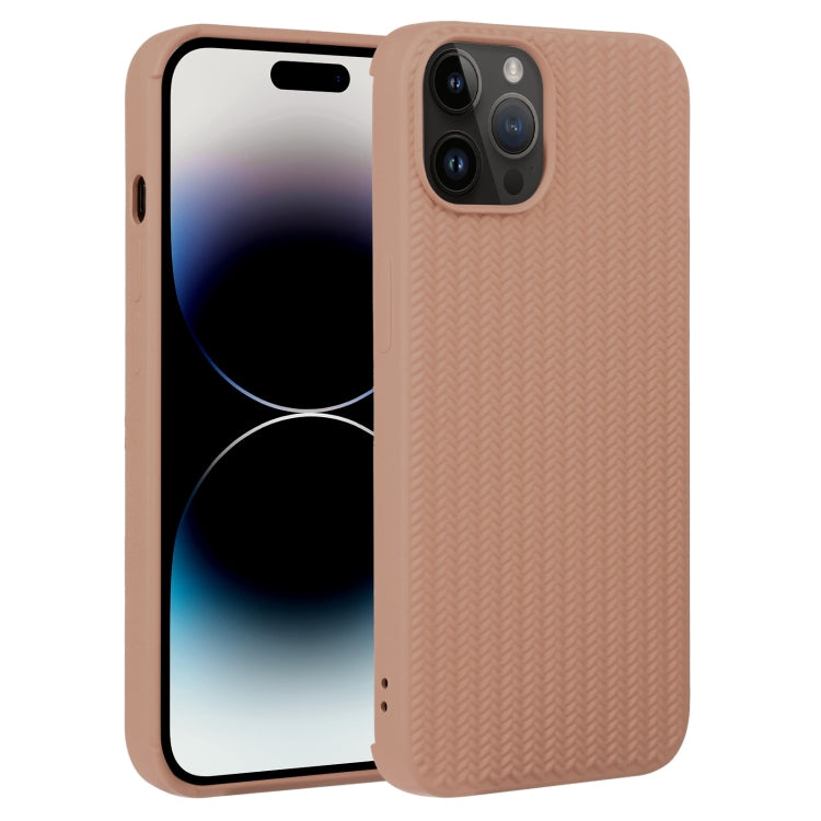 Custodia per telefono in silicone con trama intrecciata, For iPhone 14 Pro, For iPhone 14 Pro Max