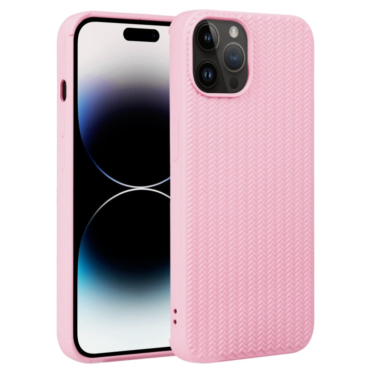 Custodia per telefono in silicone con trama intrecciata, For iPhone 14 Pro, For iPhone 14 Pro Max