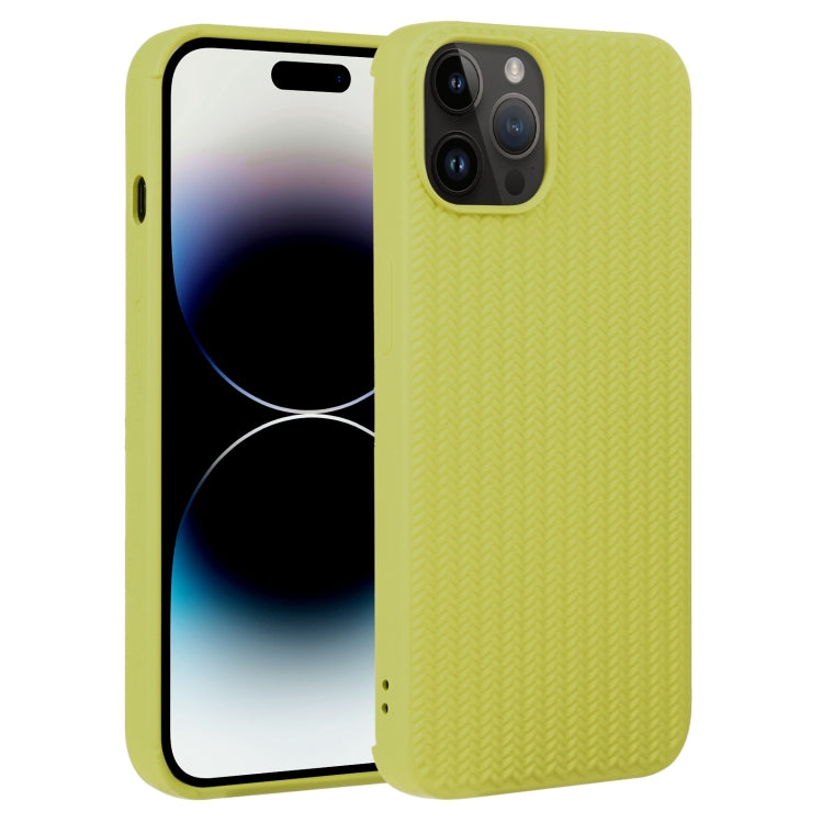 Custodia per telefono in silicone con trama intrecciata, For iPhone 14 Pro, For iPhone 14 Pro Max
