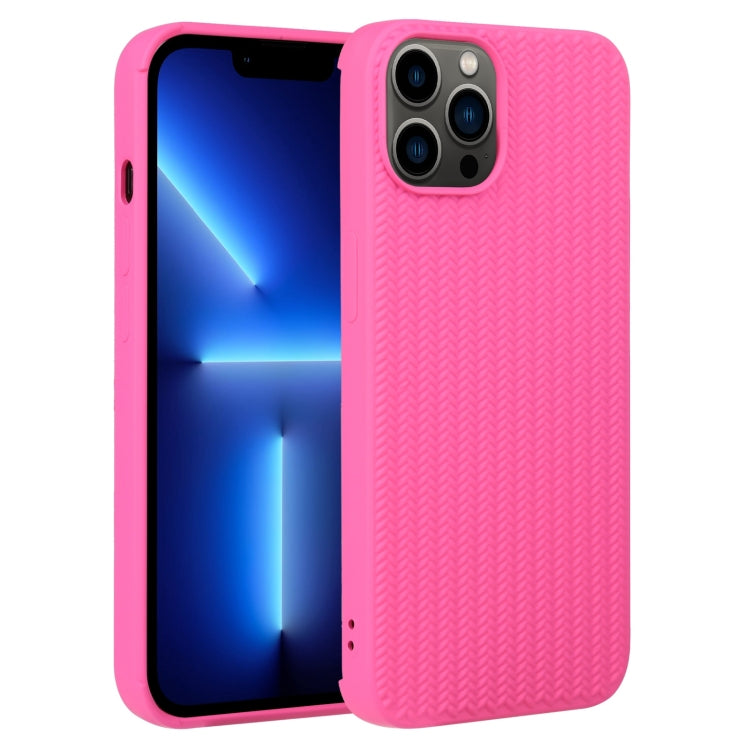 Custodia per telefono in silicone con trama intrecciata, For iPhone 13, For iPhone 13 Pro