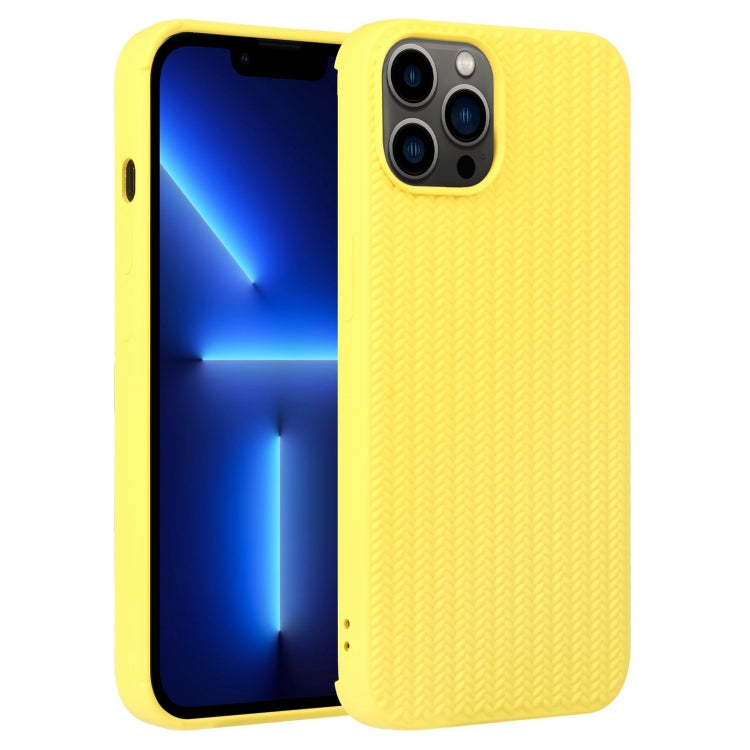 Custodia per telefono in silicone con trama intrecciata, For iPhone 13, For iPhone 13 Pro
