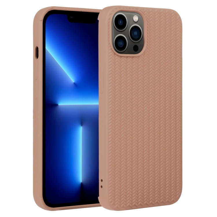 Custodia per telefono in silicone con trama intrecciata, For iPhone 13, For iPhone 13 Pro