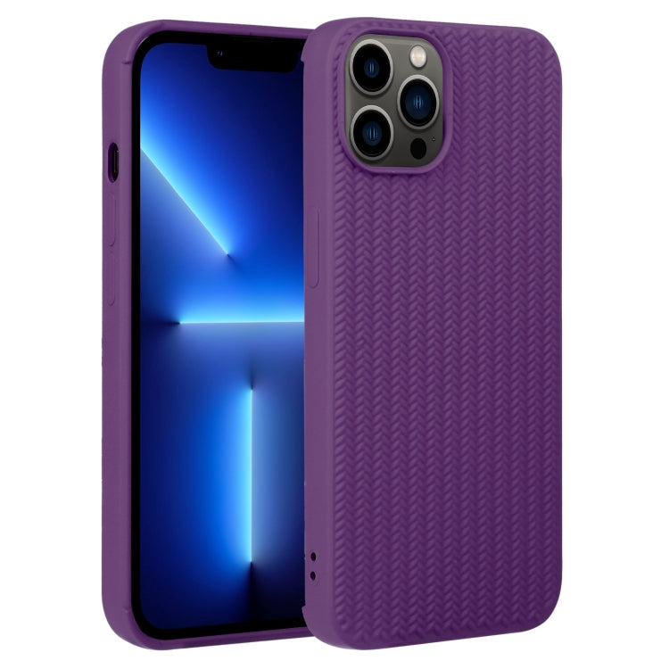 Custodia per telefono in silicone con trama intrecciata, For iPhone 13, For iPhone 13 Pro