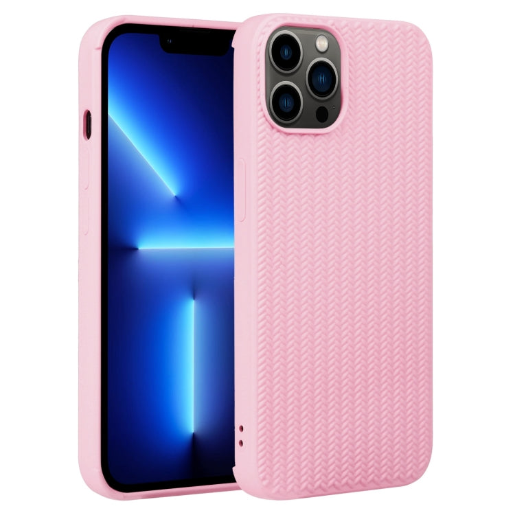 Custodia per telefono in silicone con trama intrecciata, For iPhone 13, For iPhone 13 Pro