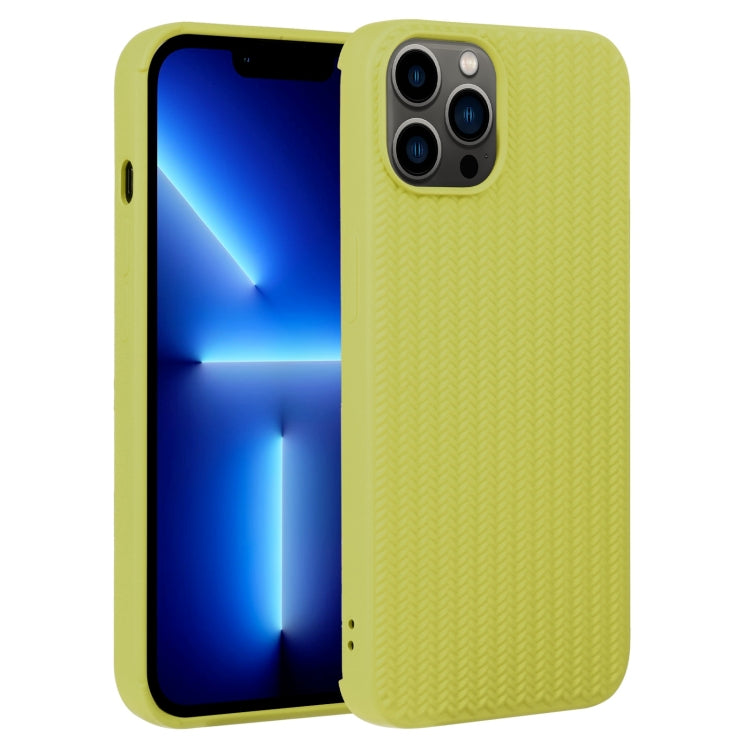 Custodia per telefono in silicone con trama intrecciata, For iPhone 13, For iPhone 13 Pro