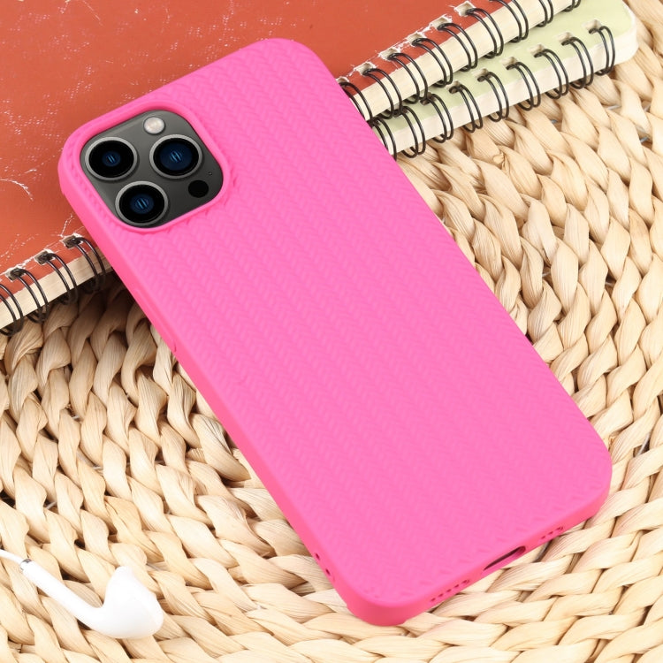 Custodia per telefono in silicone con trama intrecciata, For iPhone 13 Pro Max, For iPhone 12