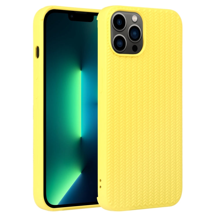 Custodia per telefono in silicone con trama intrecciata, For iPhone 13 Pro Max, For iPhone 12
