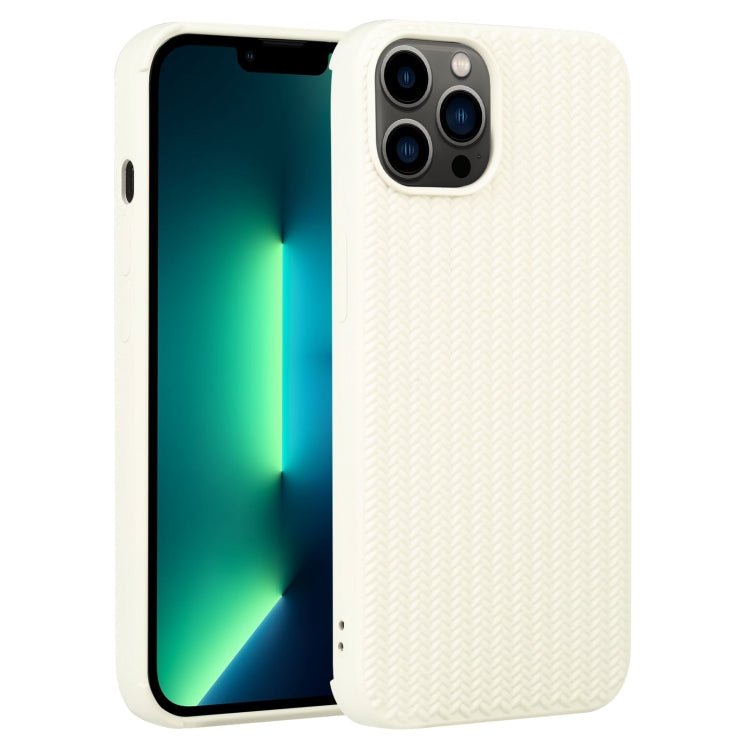 Custodia per telefono in silicone con trama intrecciata, For iPhone 13 Pro Max, For iPhone 12