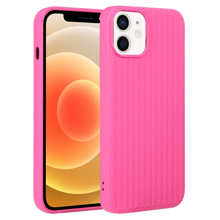 Custodia per telefono in silicone con trama intrecciata, For iPhone 13 Pro Max, For iPhone 12