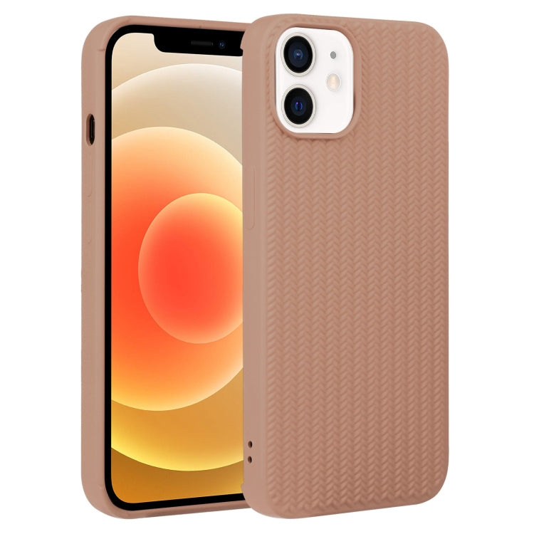 Custodia per telefono in silicone con trama intrecciata, For iPhone 13 Pro Max, For iPhone 12