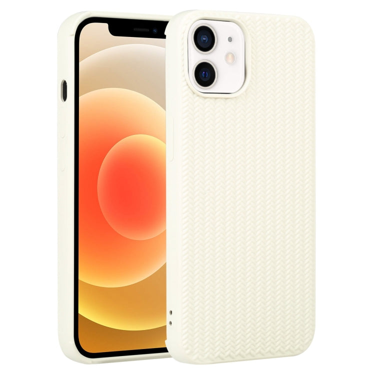 Custodia per telefono in silicone con trama intrecciata, For iPhone 13 Pro Max, For iPhone 12