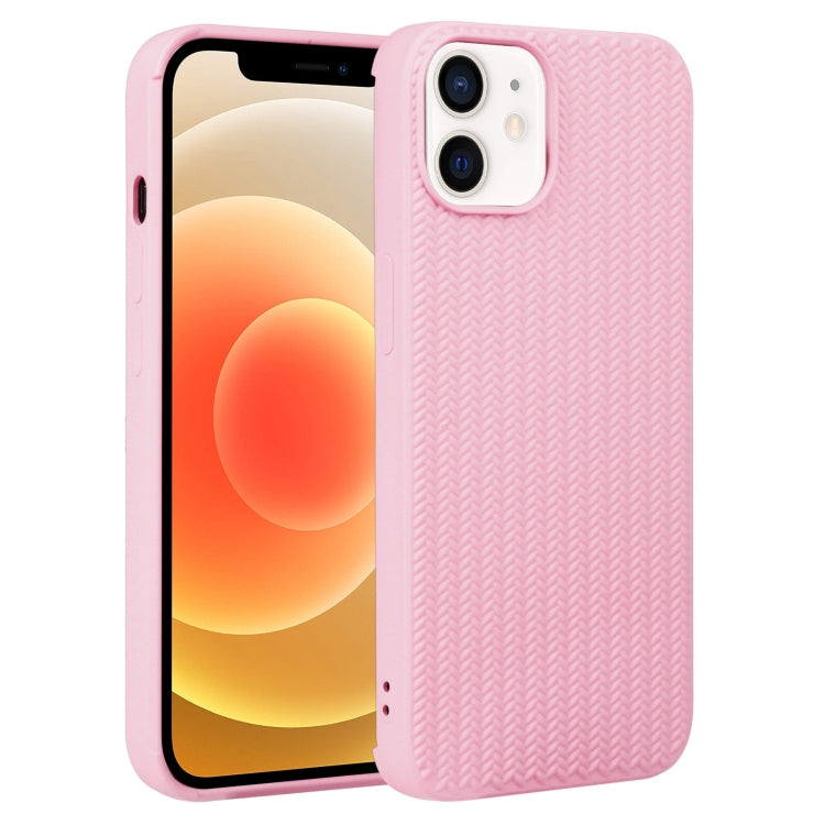 Custodia per telefono in silicone con trama intrecciata, For iPhone 13 Pro Max, For iPhone 12