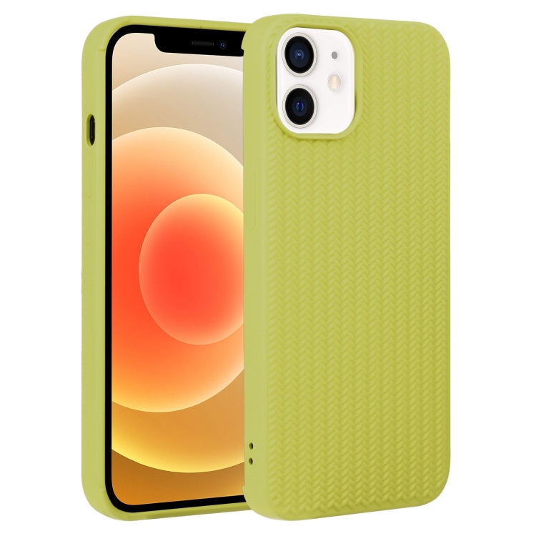 Custodia per telefono in silicone con trama intrecciata, For iPhone 13 Pro Max, For iPhone 12