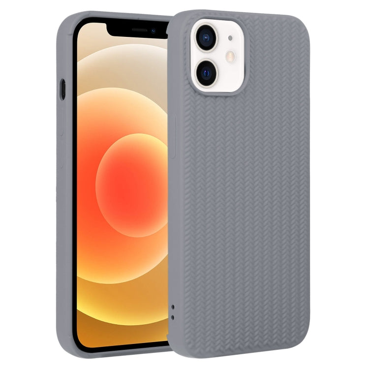 Custodia per telefono in silicone con trama intrecciata, For iPhone 13 Pro Max, For iPhone 12